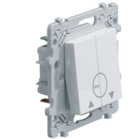 Hager – Double poussoir volet roulant – Commande bipolaire 2 touches – Montage encastré – Compatible plaques finition Essensya