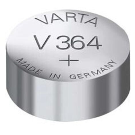 Varta – Pile bouton oxyde d'argent 1,55V 20mAh – Dimensions Ø6,8 x 2,15mm – Compatible SR60, V364, GP364 – Blister 1 unité