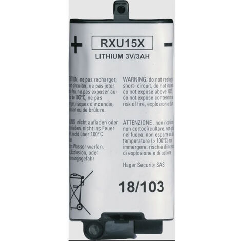 Pile Lithium 3v 3Ah Daitem BATLI43 (RXU15X) pour détecteur de mouvement (1/2)