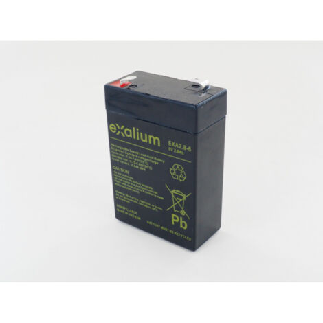 Batterie plomb 6V 2.8Ah Exalium EXA2.8-6