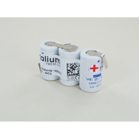Batterie type Saft 3.6V nicd 3VE2/3A 600 cote cote (1/2)