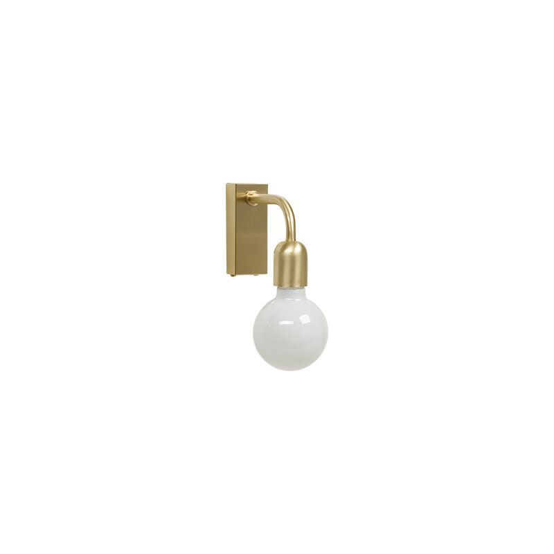 Applique Murale Laiton Poli Et Céramique Perforée – 1 Lumière, IP44, Blanc Doux