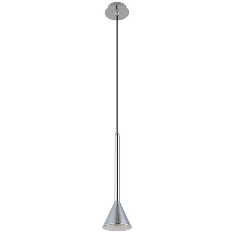 Italux Anela SN - Luminaire suspendu moderne à 1 ampoule LED, nickel satiné, GU10