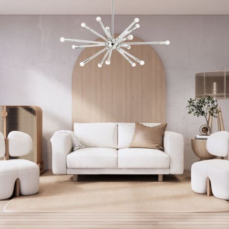 Pippin Lustre à 15 ampoules nickel poli, 2700K (1/2)