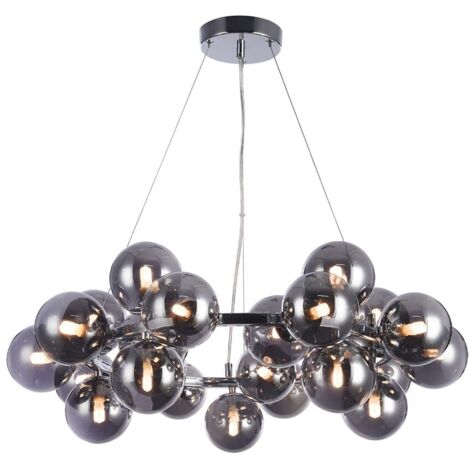 Dallas Suspension de plafond chromée, 25 lumières, G9 (1/5)
