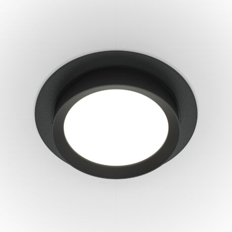 Maytoni Hoop Downlight Encastré Rond Noir GX53 (1/2)