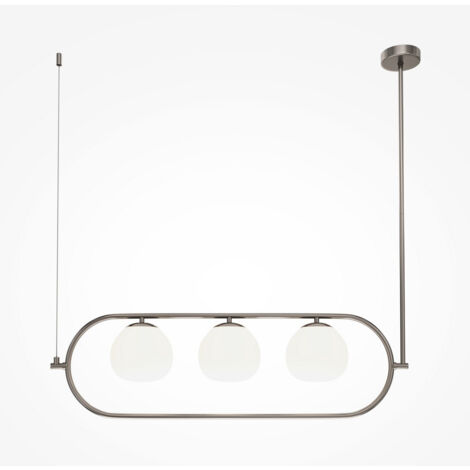 Maytoni Erich Plafonnier moderne à 3 lumières en forme de globe Nickel E14 (1/5)