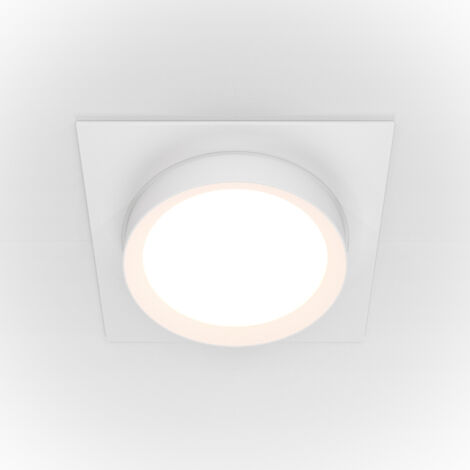Maytoni Hoop Downlight Encastré Carré Blanc GX53 (1/3)