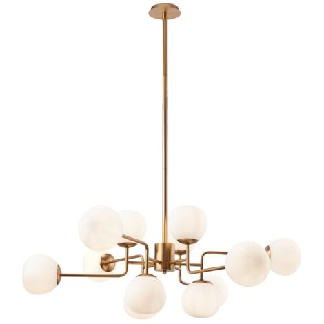 Erich Suspension de plafond Globe en laiton, 12 lumières, E14 (1/5)