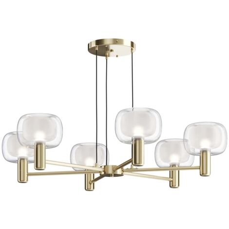 Maytoni Vision Lampadaire Moderne 6 Lumières Multi Bras Doré E14