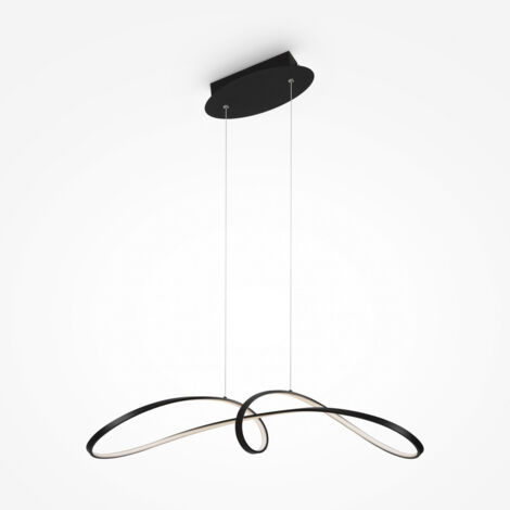 Maytoni Curve Plafonnier LED intégré moderne noir 4000K (1/5)