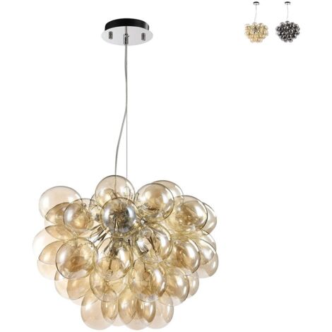 Balbo Plafonnier suspendu nickel, 8 lumières, G9 (1/5)