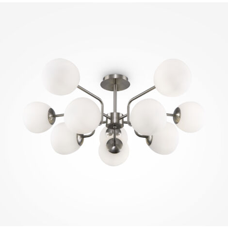 Maytoni Erich Plafonnier Globe Moderne 10 Lumières Nickel E14 (1/4)
