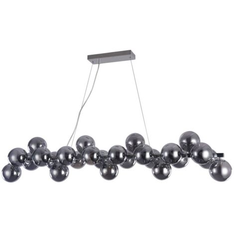Dallas Suspension de plafond chromée, 25 lumières, G9 (1/5)