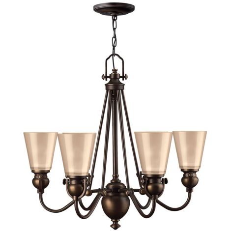 Elstead Mayflower - Lustre à 6 bras multiples au fini bronze antique, E27 (1/5)