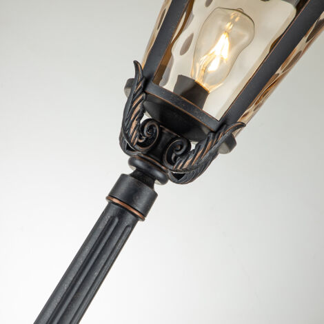 Elstead Baltimore - Grand lampadaire extérieur à 1 ampoule bronze patiné IP44, E27