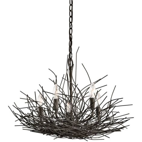 Elstead Organique - Lustre suspendu à 5 lampes, bronze vieilli, E14 (1/5)
