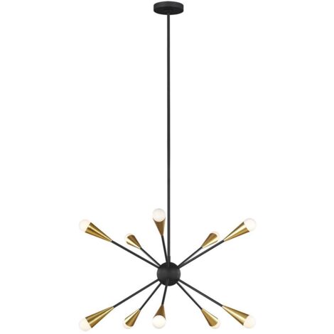 Lustre à 10 ampoules Elstead Jax, noir minuit, G9 (1/5)