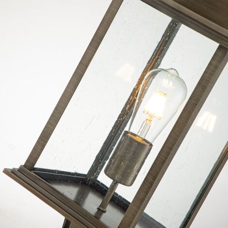 Elstead Hinkley Grant Borne d'éclairage d'extérieur en bronze bruni, IP44