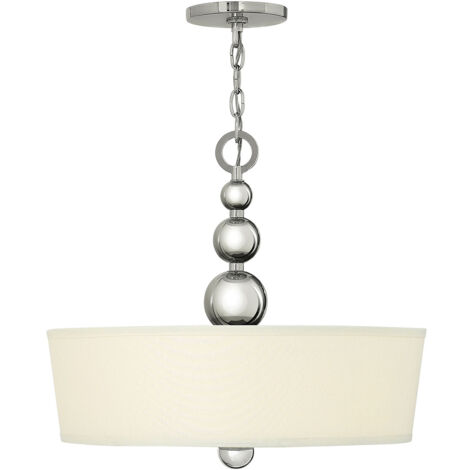 Elstead Zelda - Luminaire suspendu à 3 ampoules au fini nickel poli, E27 (1/3)