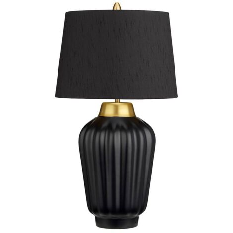 Bexley Lampe de Table 1 Lumière Noir, Laiton Brossé (1/5)