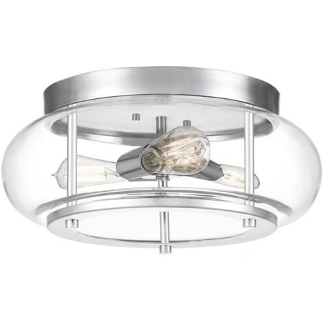 Elstead Quoizel Trilogy Plafonnier Cylindrique Chrome Poli, IP44