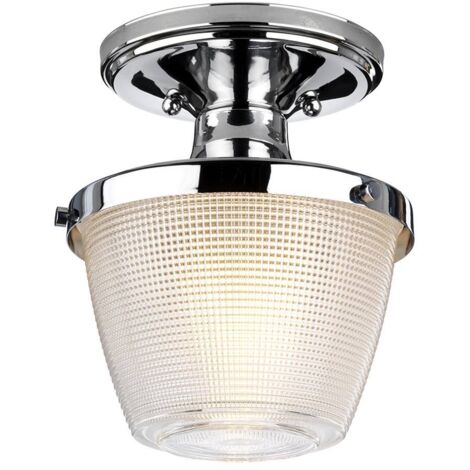 Elstead Dublin Semi-plafonnier à 1 lumière, chrome poli, IP44, E27 (1/5)