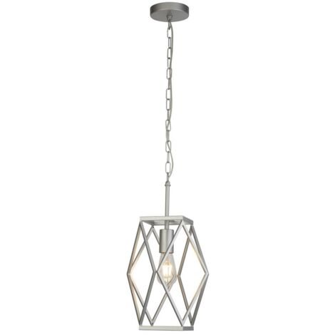 Searchlight CHASSIS - Plafonnier cage à 1 lumière, argent satiné (1/3)