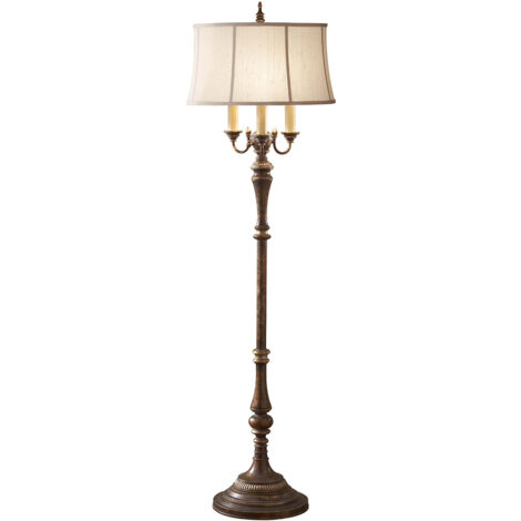 Elstead Gibson - Lampadaire à 4 ampoules, brun antique, E27 (1/7)