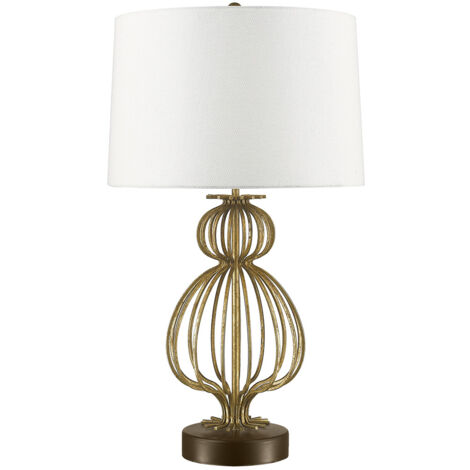 Lampe à poser lampe d'appoint lampe de salon acier crème or H 72,4 cm (1/2)