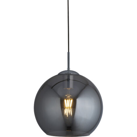 Searchlight Balls - Suspension de plafond à 1 ampoule en chrome, verre fumé, E27 (1/5)
