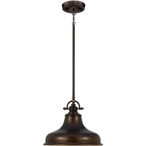 Elstead Emery - Luminaire suspendu à 1 dôme, bronze palladien, E27 (1/5)