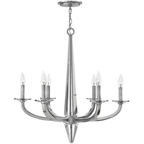 Ascher Lustre à 6 ampoules Hinkley, nickel poli (1/5)