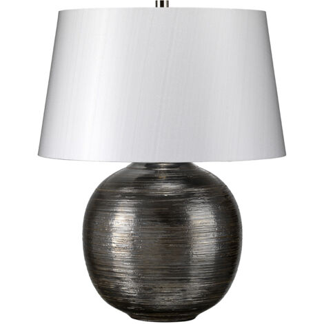 Elstead Caesar - 1 lampe de table lumineuse argent, E27 (1/3)