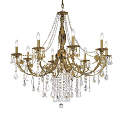 Kolarz PISANI CRYSTAL Lustres en cristal à plusieurs bras 8 lumières laiton antique (1/5)