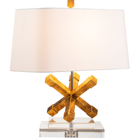 Elstead Jackson - Lampe de table carrée à 1 lumière, or, E27 (1/3)
