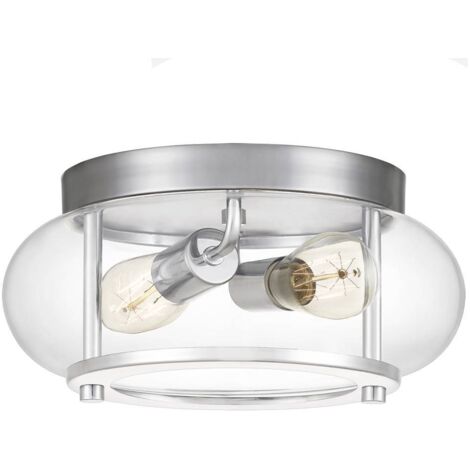 Elstead Quoizel Trilogy Plafonnier Cylindrique Chrome Poli, IP44