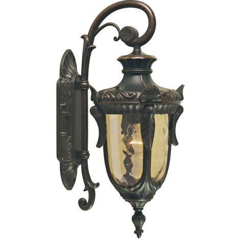 Elstead Philadelphia - Lanterne murale extérieure à 1 lumière, bronze vieilli, IP44, E27
