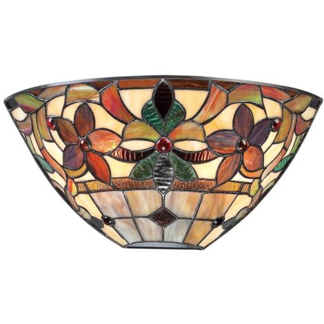 Elstead Kami - Lampadaires Tiffany à 2 Lumières Vintage Bronze, E14 (1/5)