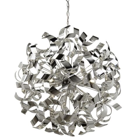 Searchlight Curls - Luminaire suspendu à ruban à 6 lumières, chrome, G9 (1/3)