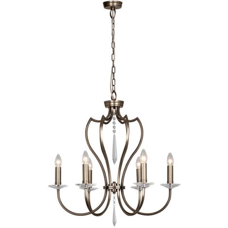 Elstead Pimlico - Lustre à 6 ampoules au fini bronze foncé, E14 (1/3)