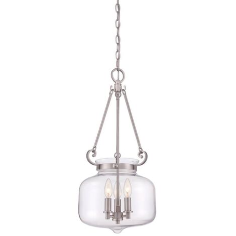 Elstead - Luminaire suspendu à 3 ampoules au fini nickel brossé, E14 (1/5)