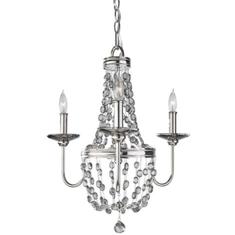 Elstead - Lustre à 3 ampoules au fini nickel poli, E14 (1/5)