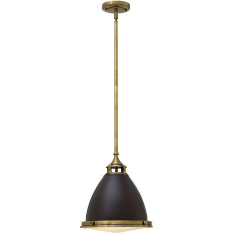 Elstead Amelia - Luminaire suspendu à 1 ampoule à dôme moyen Buckeye bronze, Restoration Bronze, E27 (1/3)