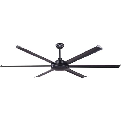Faro Rotterdam Ventilateur de plafond XL à 6 pales noir mat