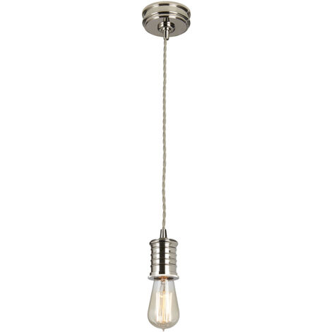 Elstead Douille - Plafonnier à 1 ampoule, nickel poli, E27 (1/3)