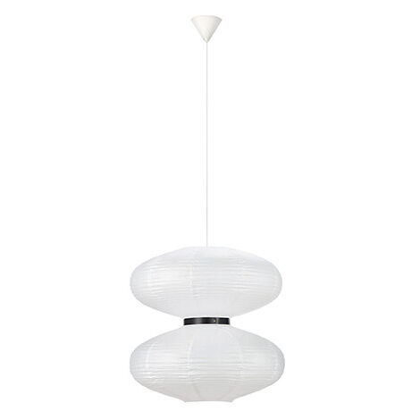 Markslojd DUAL Plafonnier suspendu 2 lumières blanc, noir, abat-jour textile (1/2)