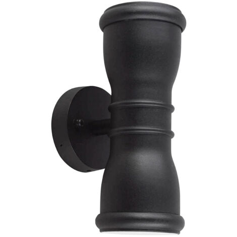 Elstead Malvern - Lanterne murale extérieure à 2 ampoules, noir IP44, GU10 (1/3)