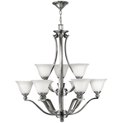 Elstead Bolla - Lustre à 9 ampoules au fini nickel brossé, E27 (1/5)