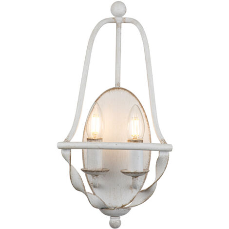 Elstead Quoizel Bradbury Bougie Applique Murale Blanc Antique (1/5)